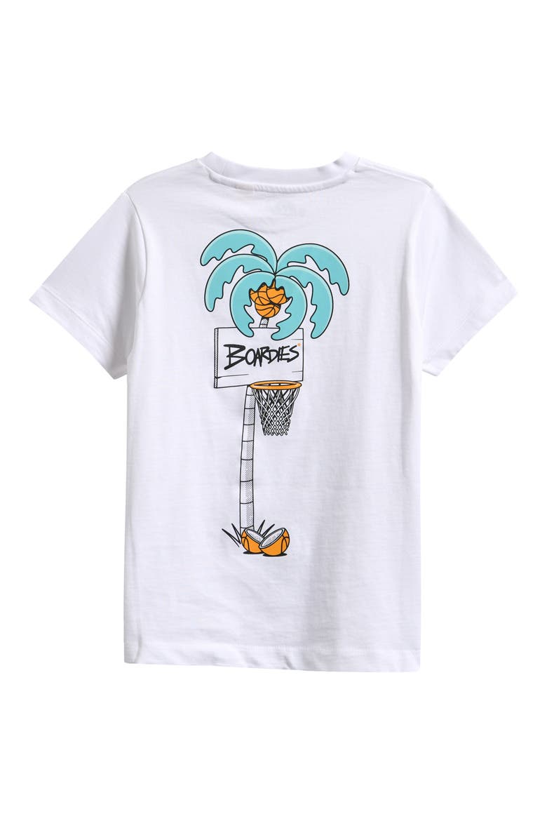 Kids' Long Shot Cotton Graphic Pocket T-Shirt, Alternate, color, WHITE