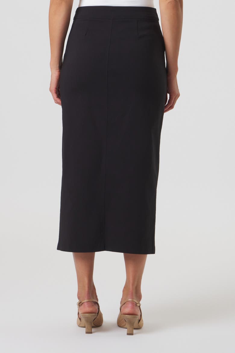 Avenue Pull-On Stretch Skirt, Alternate, color, Black