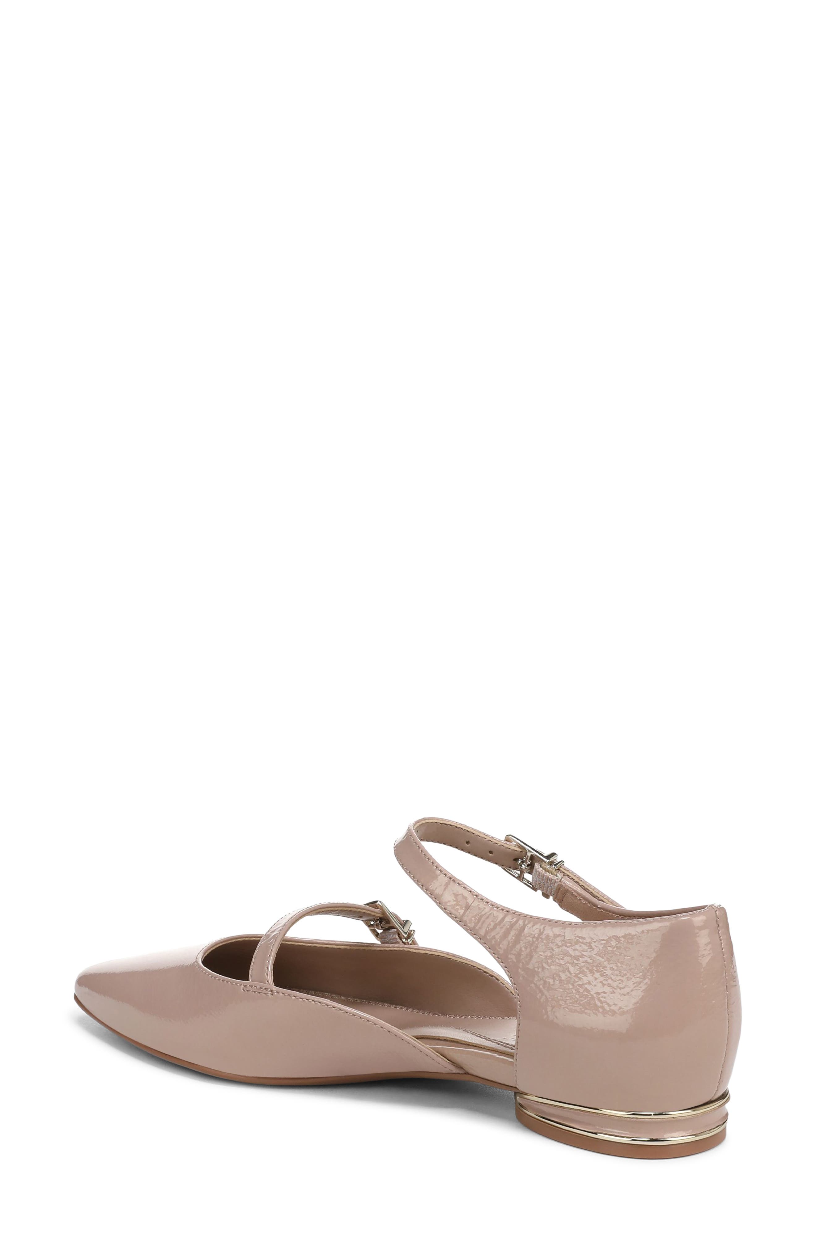 Naturalizer Harmony Ankle Strap Pointed Toe Flat, Alternate, color, Vintage Mauve Pink