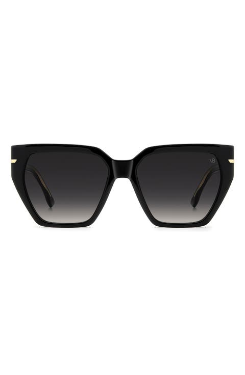 57mm Gradient Square Sunglasses