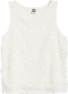 Anne Klein Organza Appliqué Sweater Tank