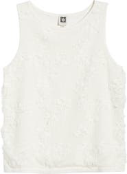 Anne Klein Organza Appliqué Sweater Tank