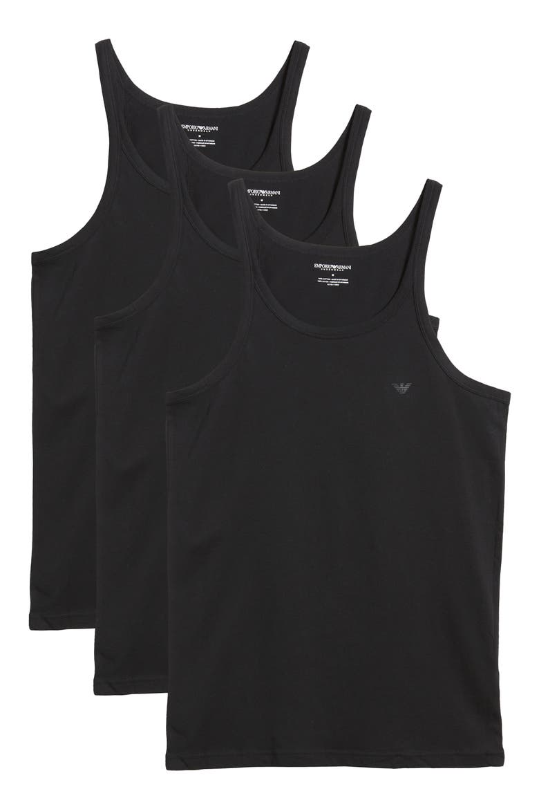 3-Pack Cotton Tank Tops, Alternate, color, BLACK