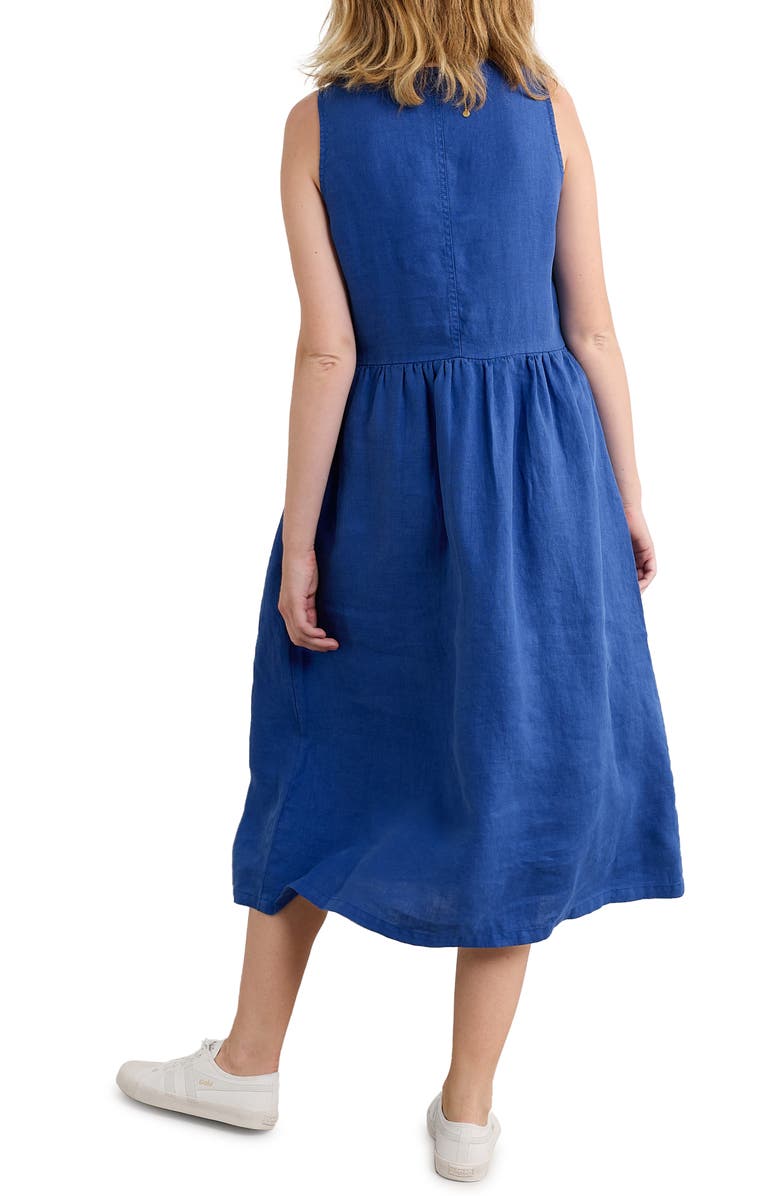 Seasalt Cornwall Lowland Heather Linen Dress, Alternate, color, Bright Marine