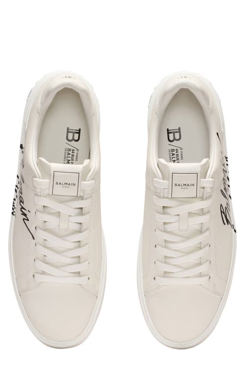 Balmain B-court Low-top Sneakers In White