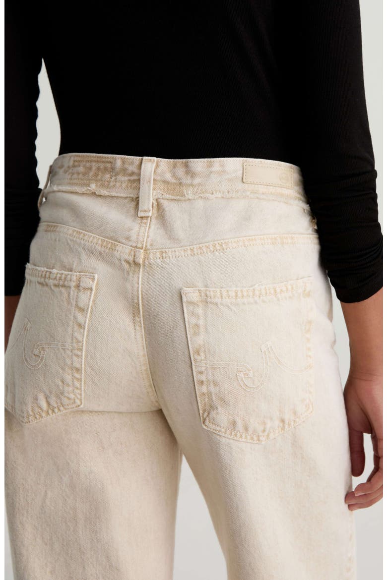 Saige Ankle Wide Leg Jeans, Alternate, color, SULFUR MELANGE CAMEL