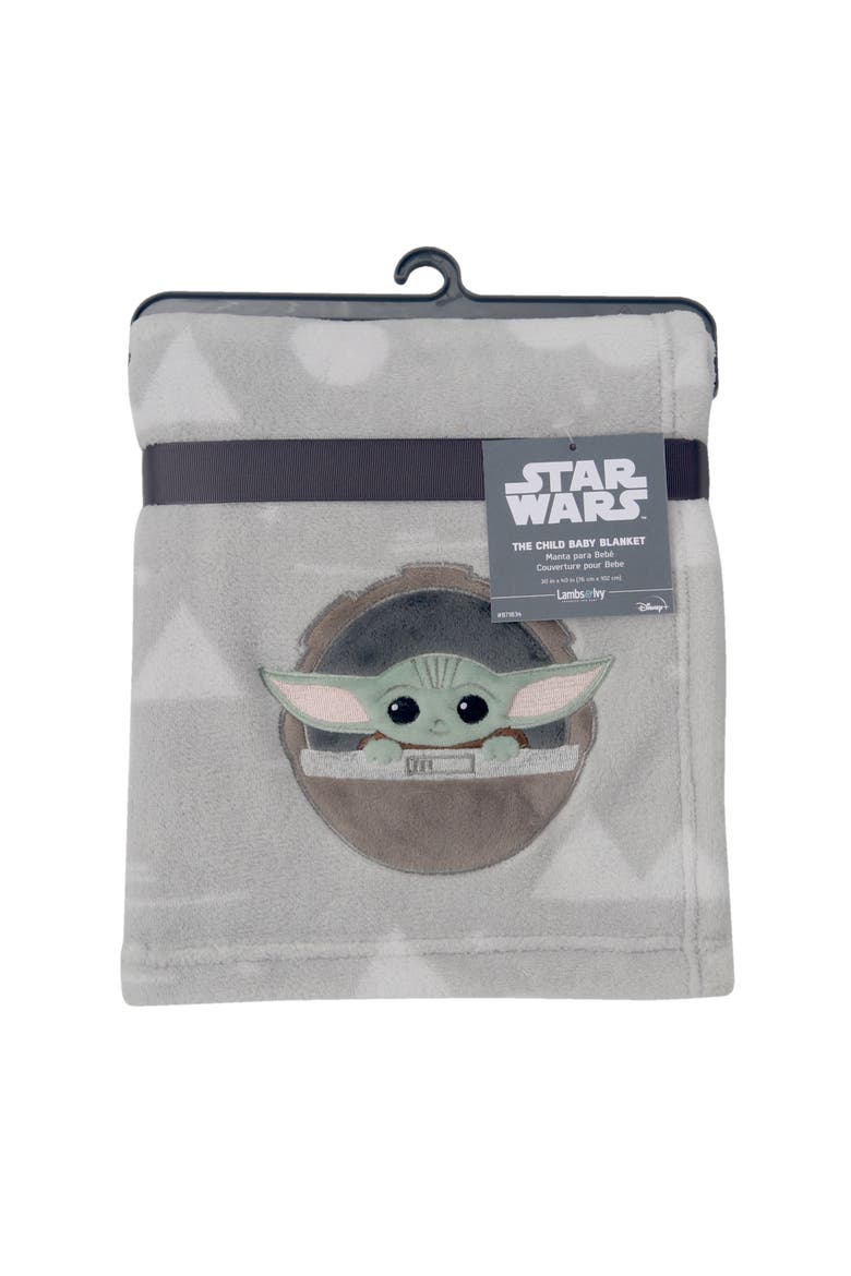 Star Wars Mandalorian The Child/Baby Yoda Fleece Baby Blanket, Alternate, color, Gray