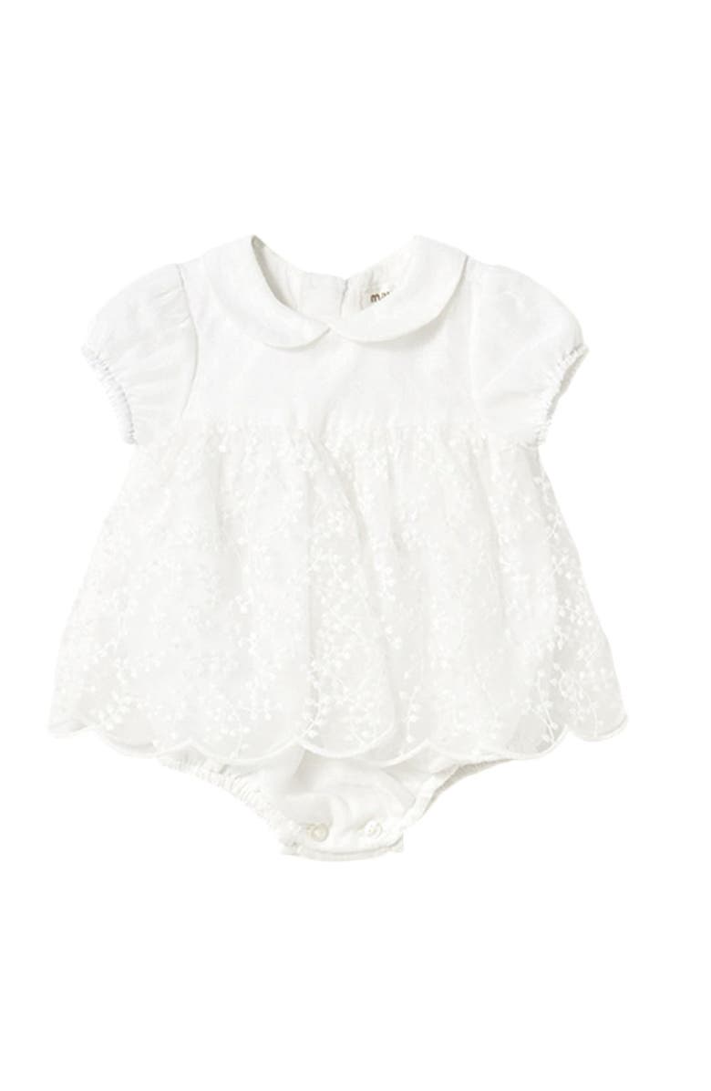 Mayoral Floral Cotton Romper, Main, color, 