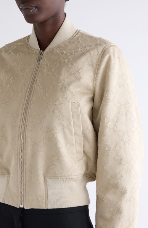 Givenchy Monogram 72 Light Varsity Jacket In Light Beige