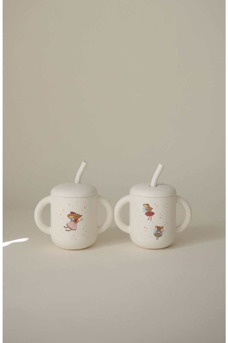 Silicone Training Cup & Straw, Alternate, color, FAIRY MICE
