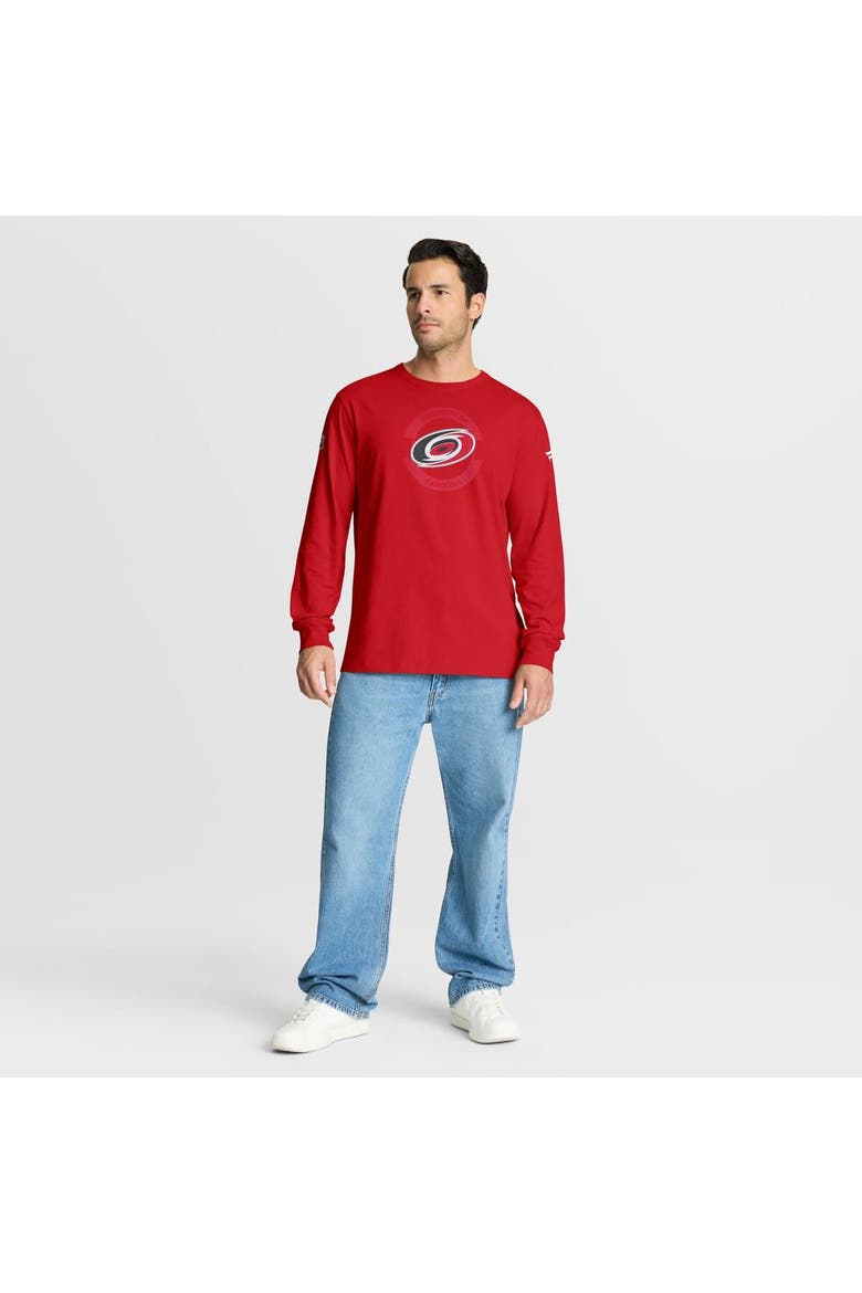 Men's Fanatics Red Carolina Hurricanes Authentic Pro Property Of Practice Long Sleeve T-Shirt, Alternate, color, Red