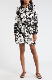 Sam Edelman Floral Long Sleeve Shirtdress