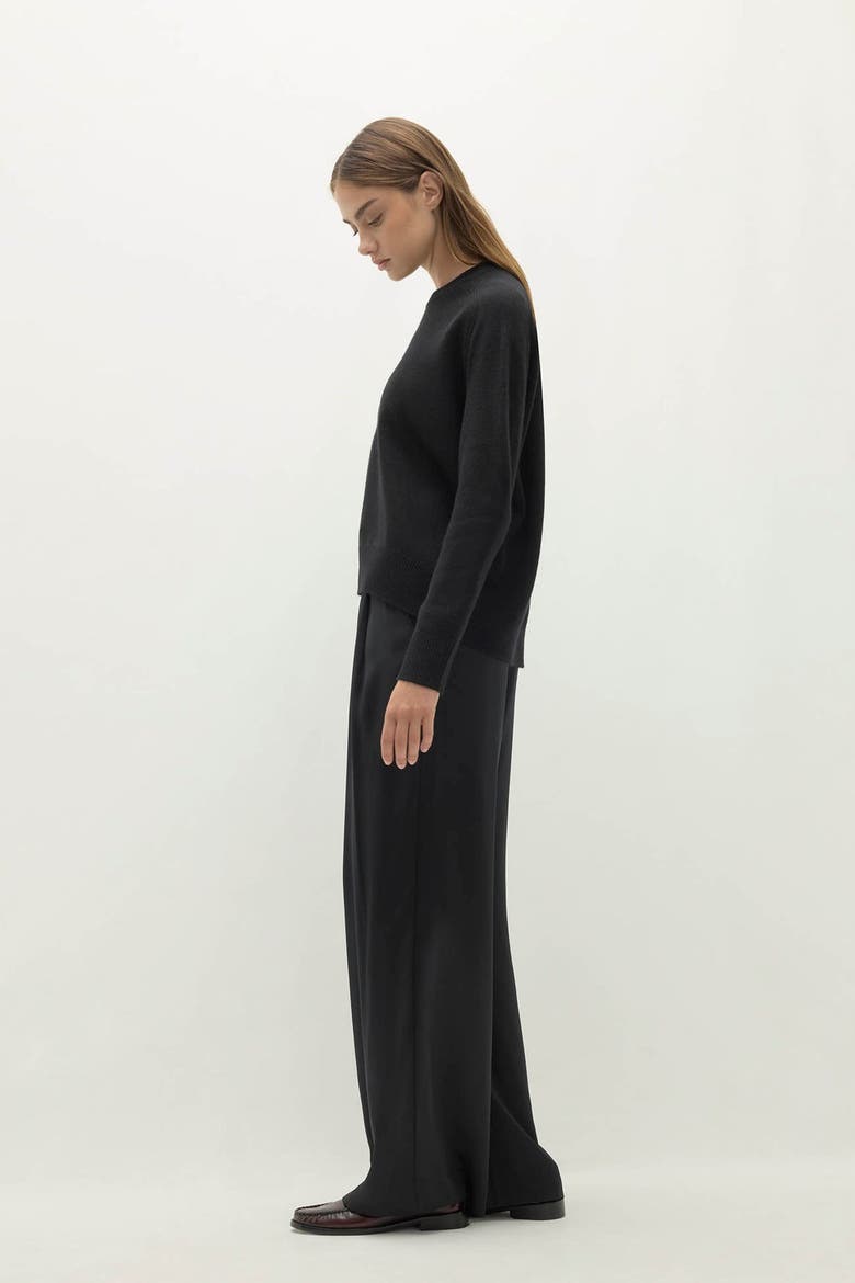 Tammy Cashmere Crewneck Sweater, Alternate, color, Black