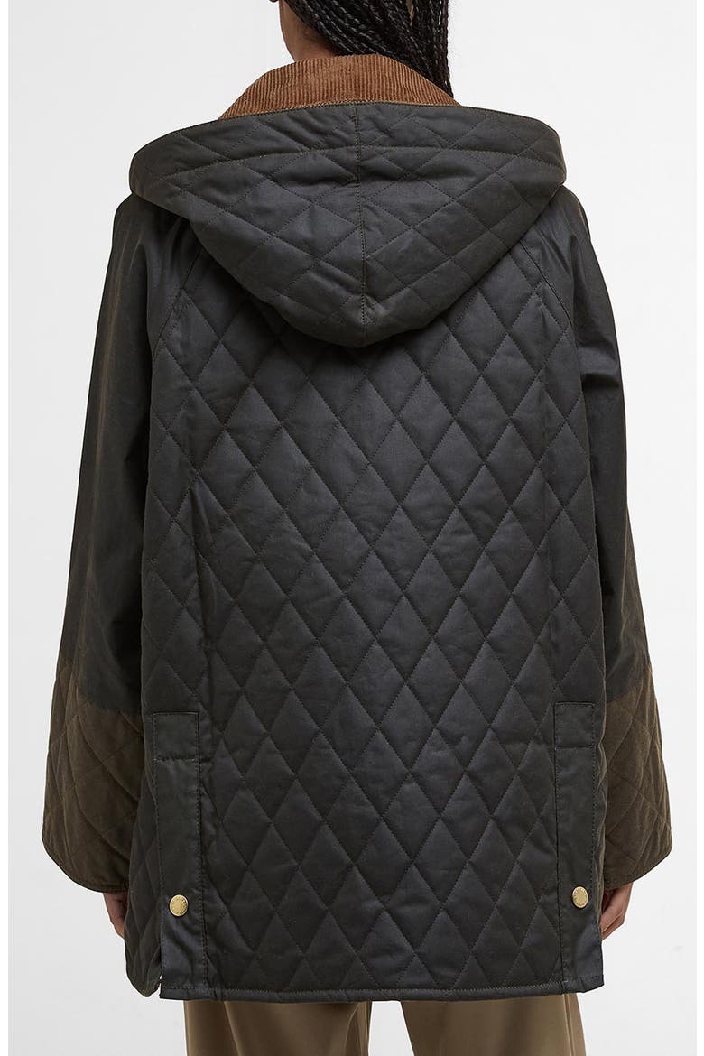 Imelda Water Repellent Mixed Media Jacket with Removable Hood, Alternate, color, ARCHIVE OLIVE/ OLIVE/ BEECH