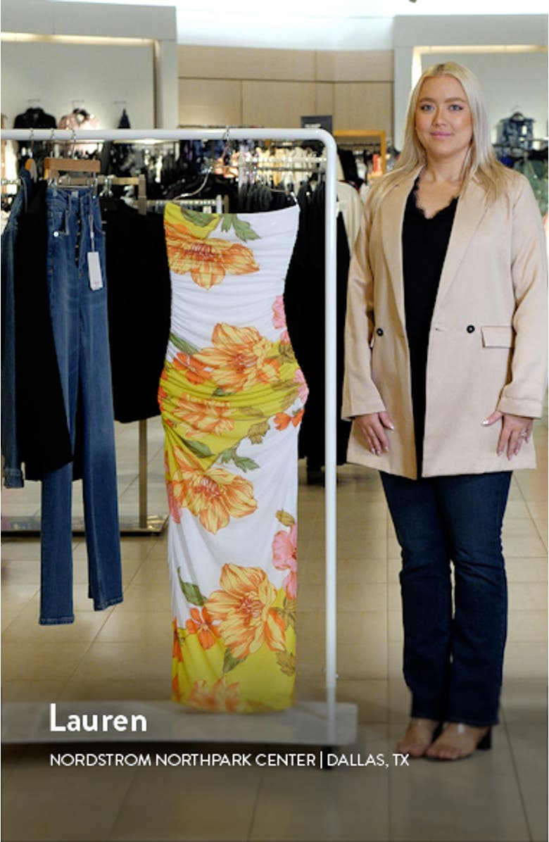 Marlo Ruched Strapless Dress, sales video thumbnail