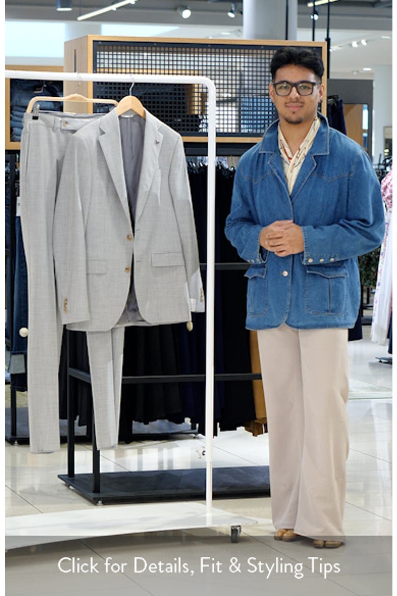 Esprit Contemporary Fit Light Grey Mélange Stretch Wool Suit video