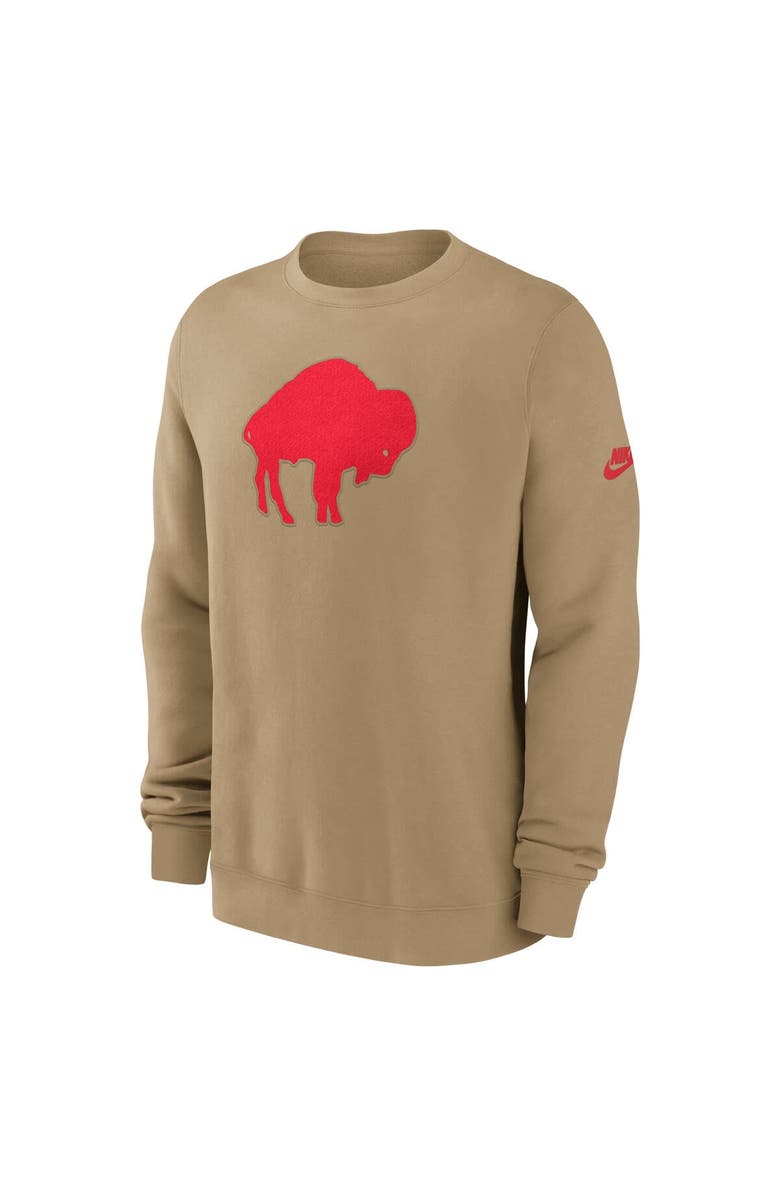 Nike Men's Nike Tan Buffalo Bills Swing Pass Rewind Club Pullover Sweatshirt, Alternate, color, Tan
