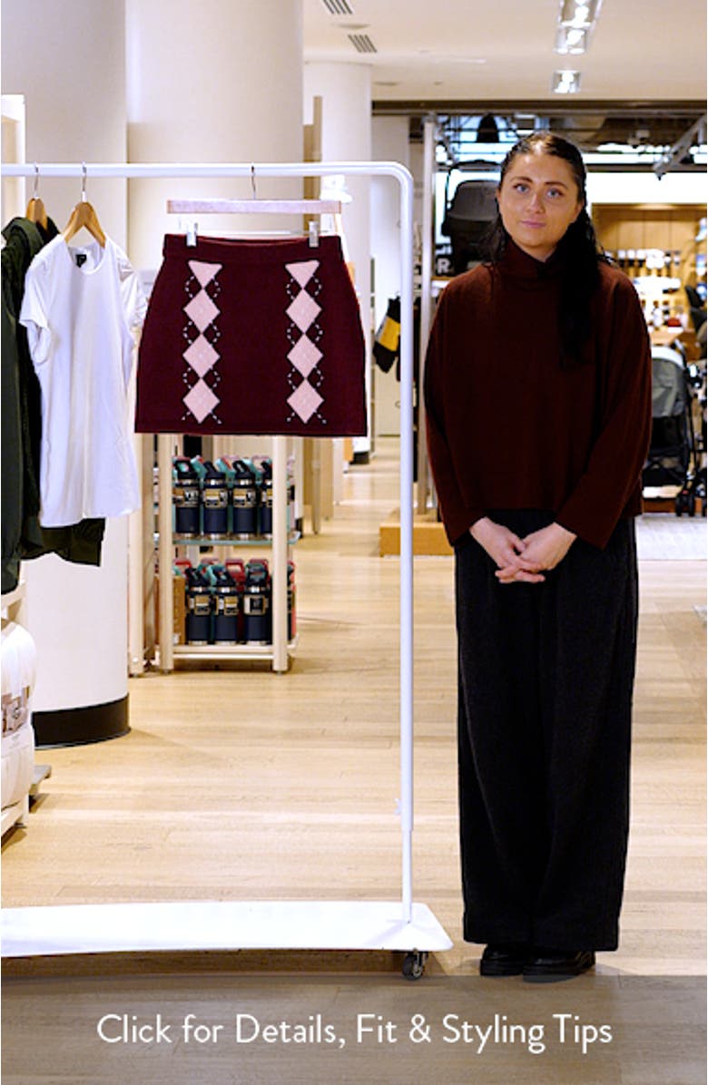 Argyle Knit Miniskirt, sales video thumbnail