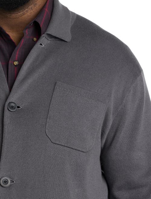 Synrgy By Dxl Button-front Chore Cardigan Sweater In Iron Gate