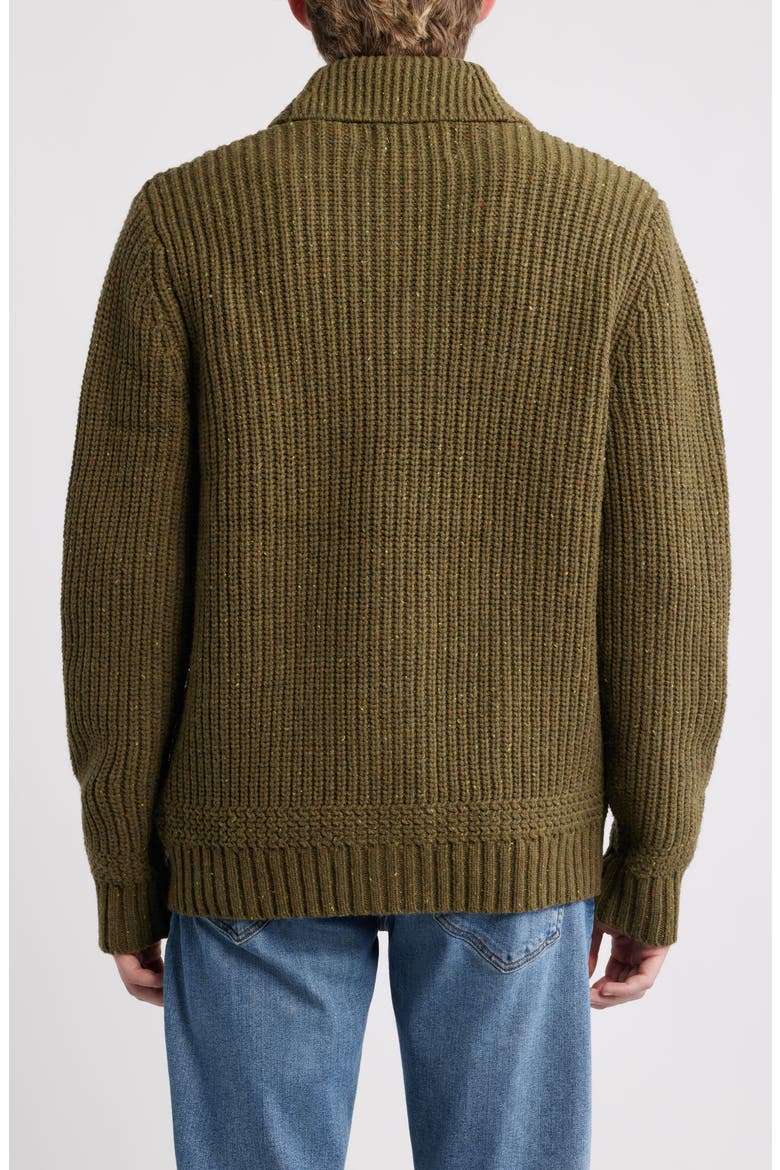 Donegal Tweed Wool Blend Cardigan, Alternate, color, OLIVE