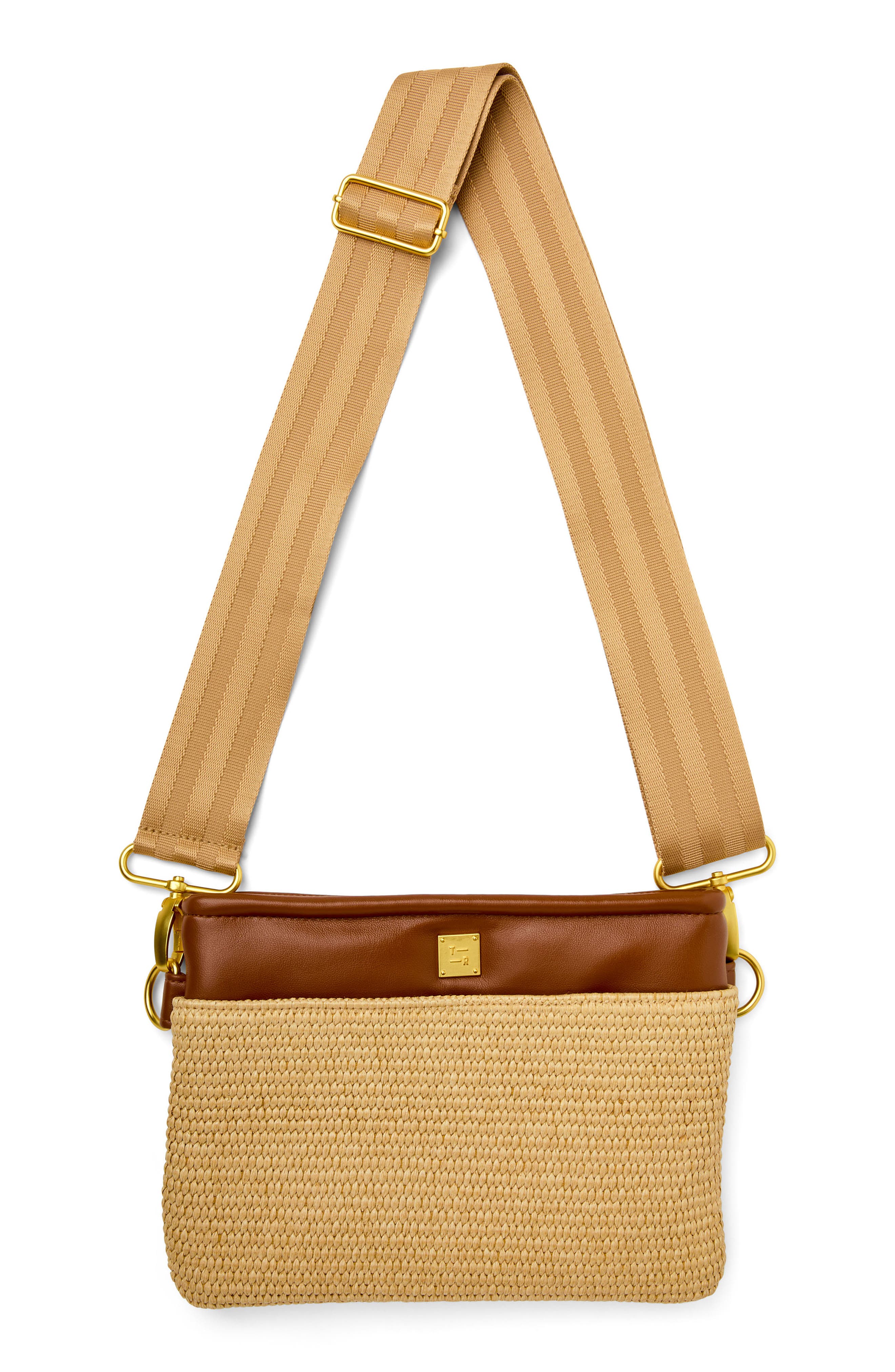 THINK ROYLN Yacht 2.0 Bum Bag, Alternate, color, Dune Raffia And Saddle
