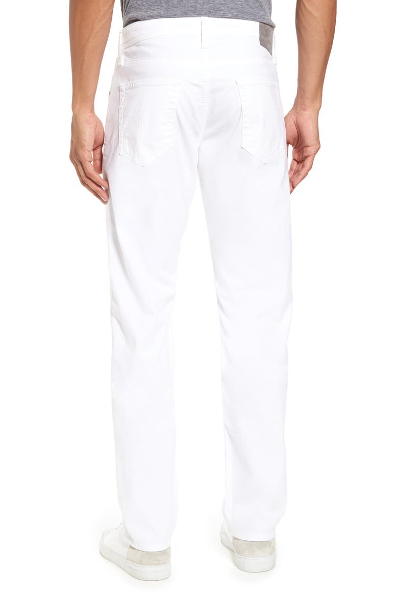 Everett Stretch Sateen Slim Straight Pants, Alternate, color, WHITE