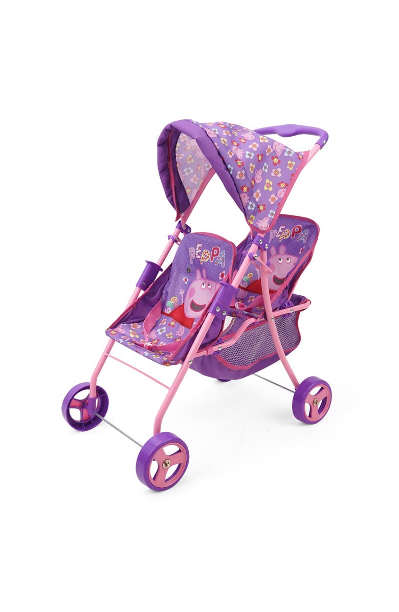 Peppa Pig Doll Twin Stroller, Main, color, Multicolored