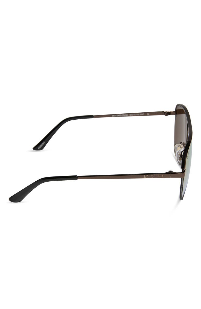 DIFF 59mm August Aviator Sunglasses, Alternate, color, Copper/ Gold Mirror