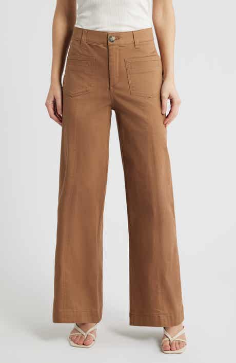 Skyrise Patch Pocket Wide Leg Pants