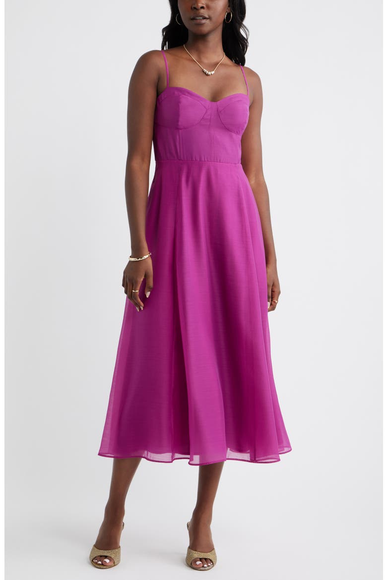 Sweetheart Seamed Bodice Cocktail Dress, Main, color, PURPLE VINTNER