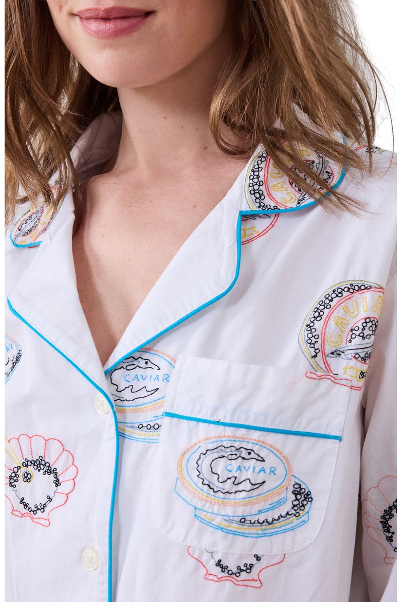 Cotton Poplin Pajamas, Alternate, color, PEARL
