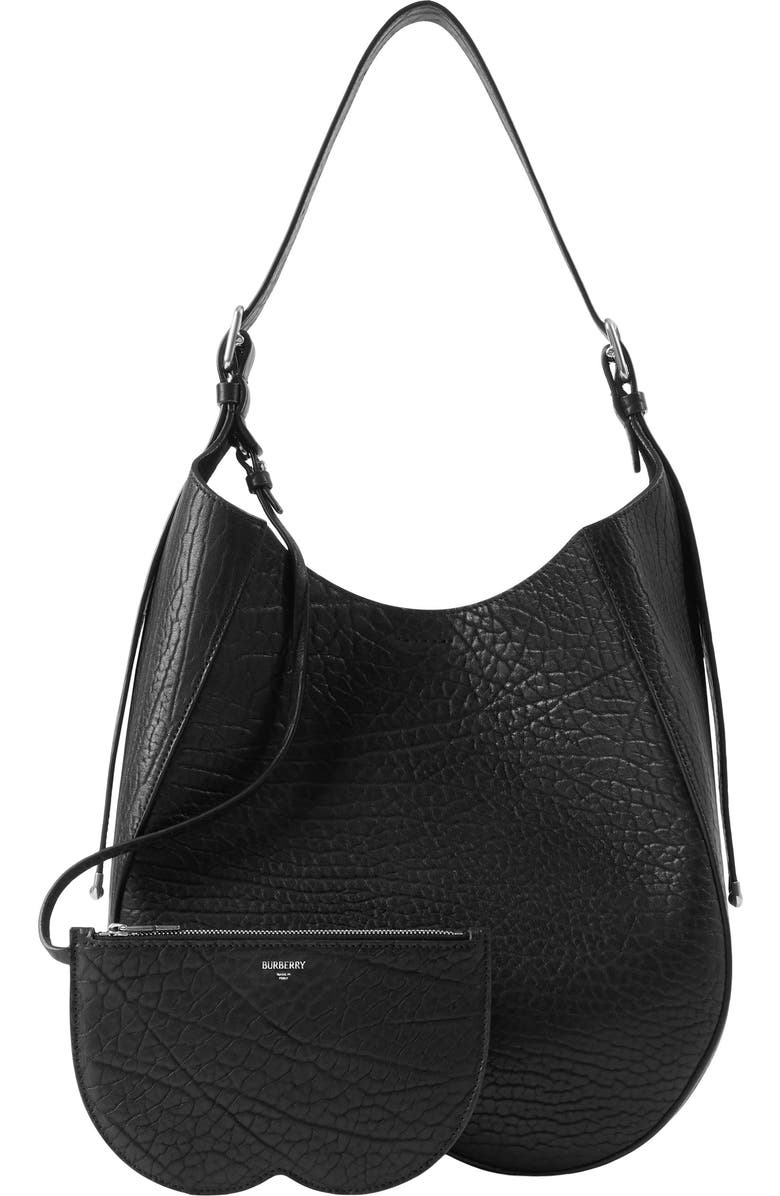 Burberry Medium Chess Leather Hobo Bag, Alternate, color,