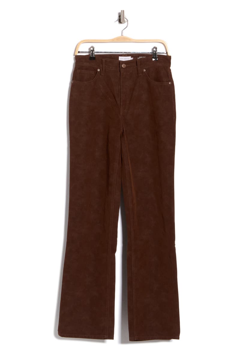 Better Than Suede Good True High Waist Straight Leg Faux Leather Pants, Main, color, CACAO