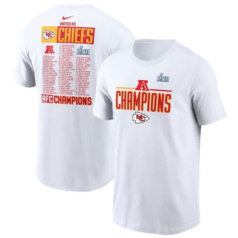 Men's Nike White Kansas City Chiefs 2022 AFC Champions Roster T-Shirt