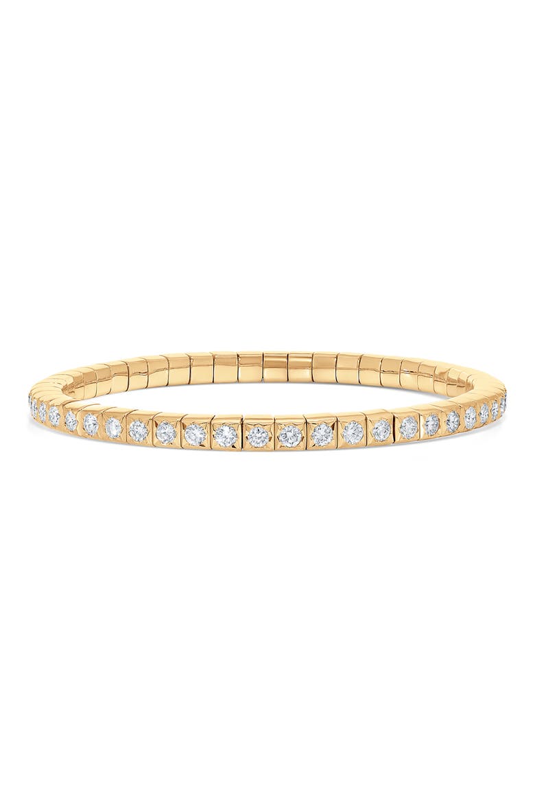 Dujour Pavé Diamond Bangle Bracelet, Main, color, YELLOW GOLD