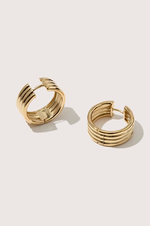 14kt Gold Vermeil Stratis Hoop Earrings