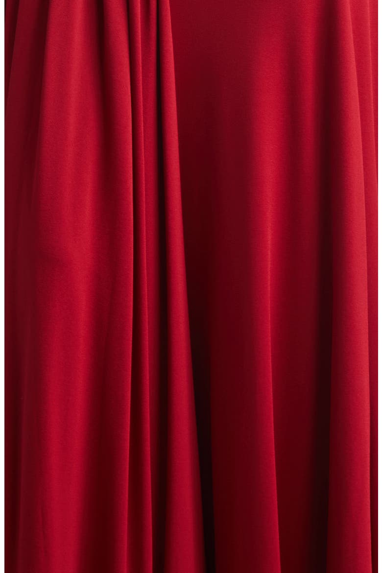 Ruched & Gathered Jersey Maxi Skirt, Alternate, color, RED WINE