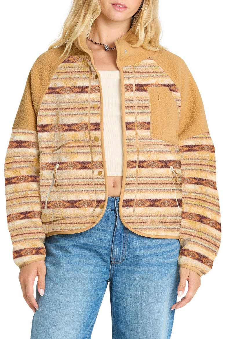 Popoyo Sherpa Jacket, Main, color, CURRY