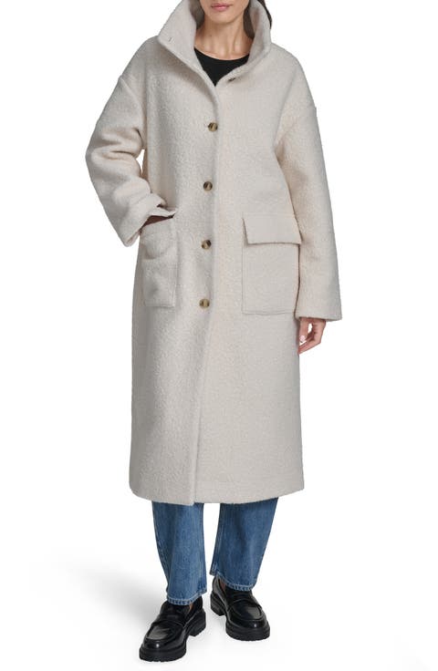 Bouclé Longline Cocoon Car Coat