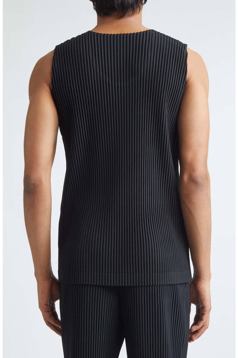 Monthly Colors June Pleated Sleeveless Top, Alternate, color, BLACK