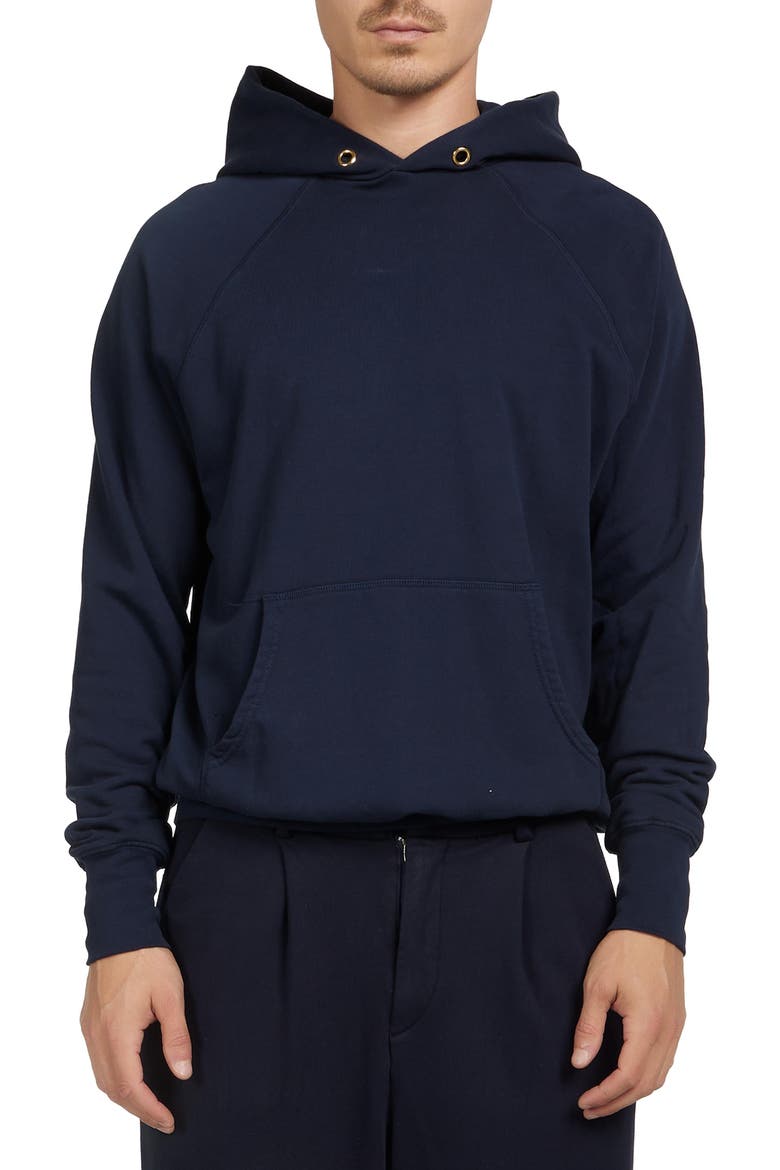 French Terry Classic Raglan Hoodie, Main, color, NAVY
