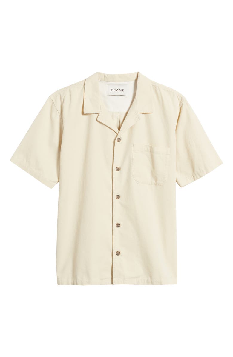 FRAME Short Sleeve Corduroy Camp Shirt, Alternate, color, 