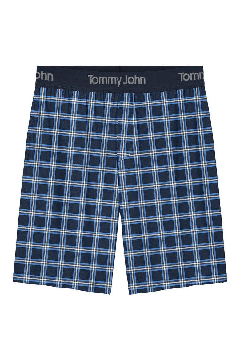 Second Skin Modal Blend Pajama Shorts, Alternate, color, SAM PLAID DRESS BLUES