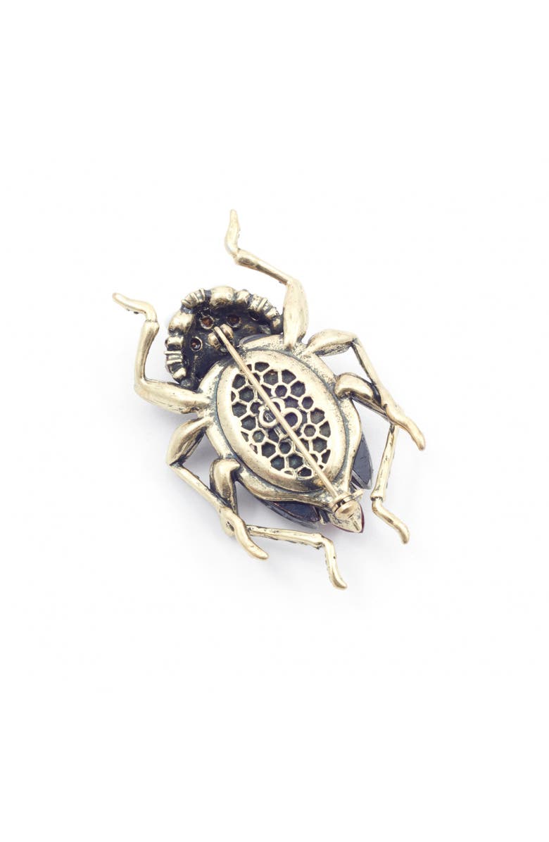 Bill Skinner Studio Bejewelled Beetle Statement Brooch, Alternate, color, 