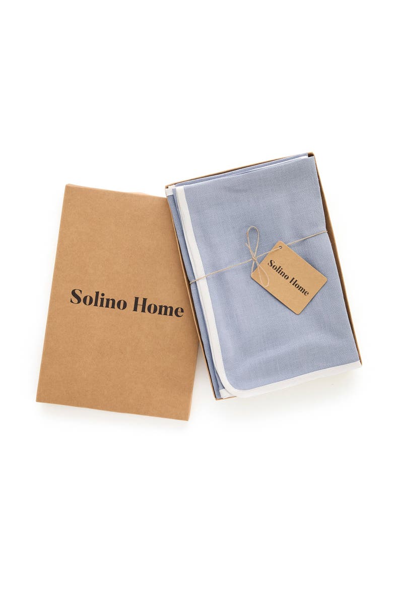 Linen Dinner Napkins Set of 4, 20 x 20" - Kensington, Alternate, color, Dusty Blue