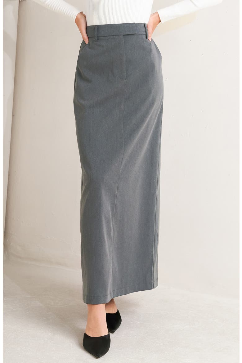 Ankle Maxi Skirt, Alternate, color, CHARCOAL