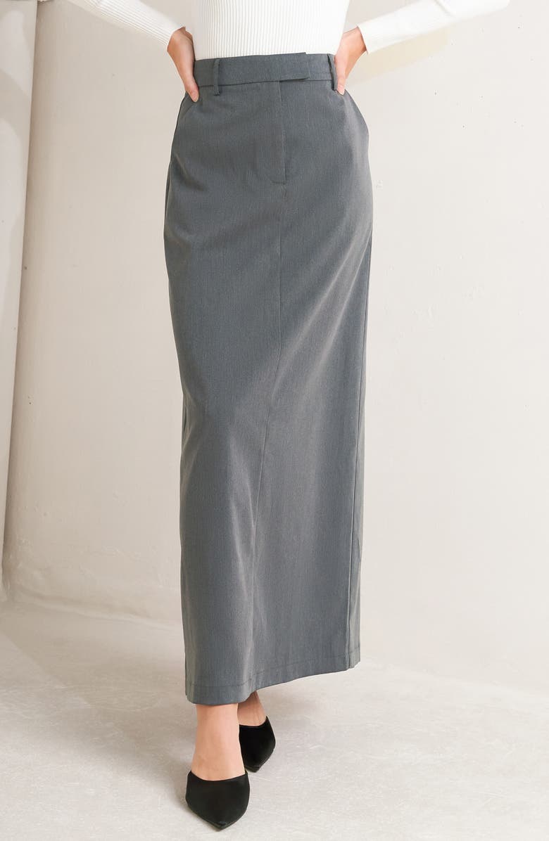 FREEMARKET Ankle Maxi Skirt, Alternate, color, Charcoal