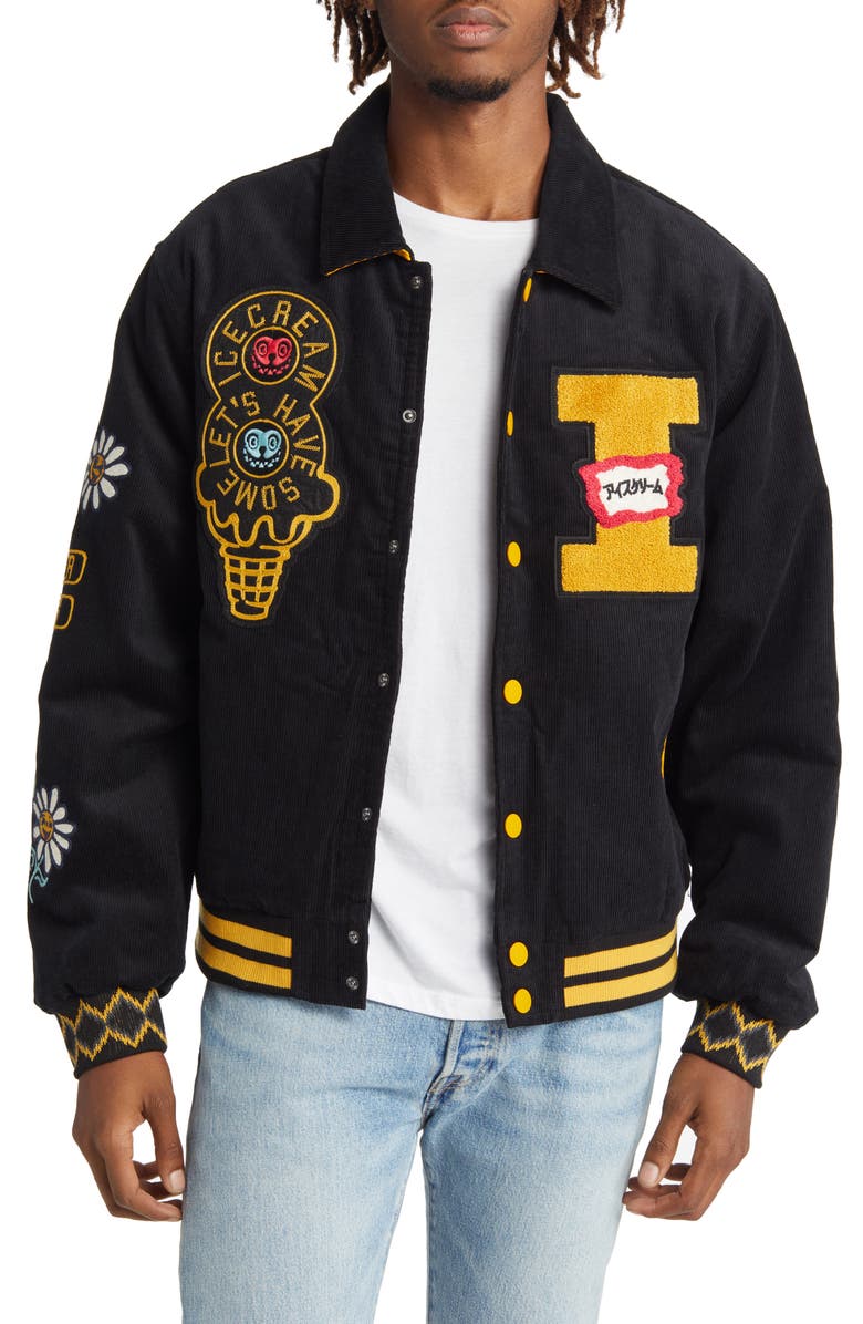ICECREAM Team Corduroy Varsity Jacket, Main, color, 