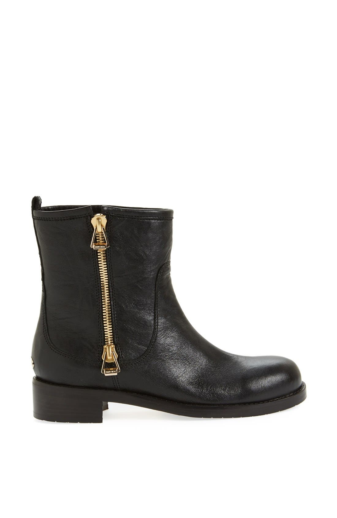 'Dondo' Moto Boot, Alternate, color, BLACK