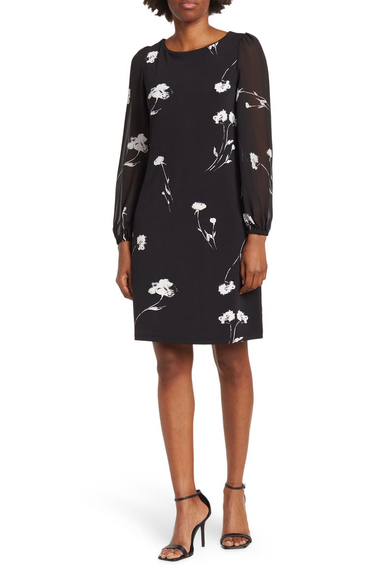 Tie Front Sheath Dress, Main, color, FLORAL